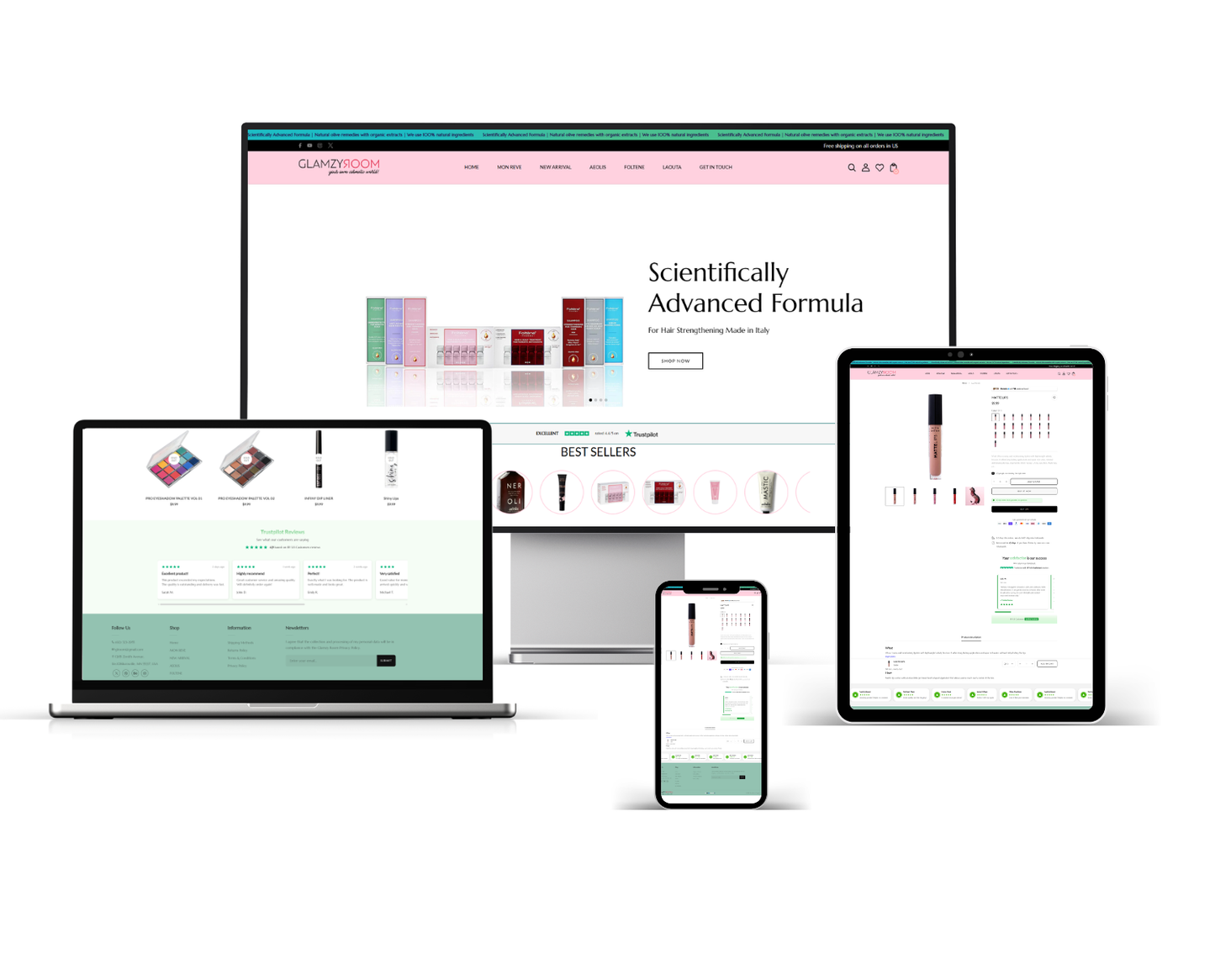 Glam Up Your Look with Glamzyroom – Prebuilt Beauty & Skincare Shopify Store